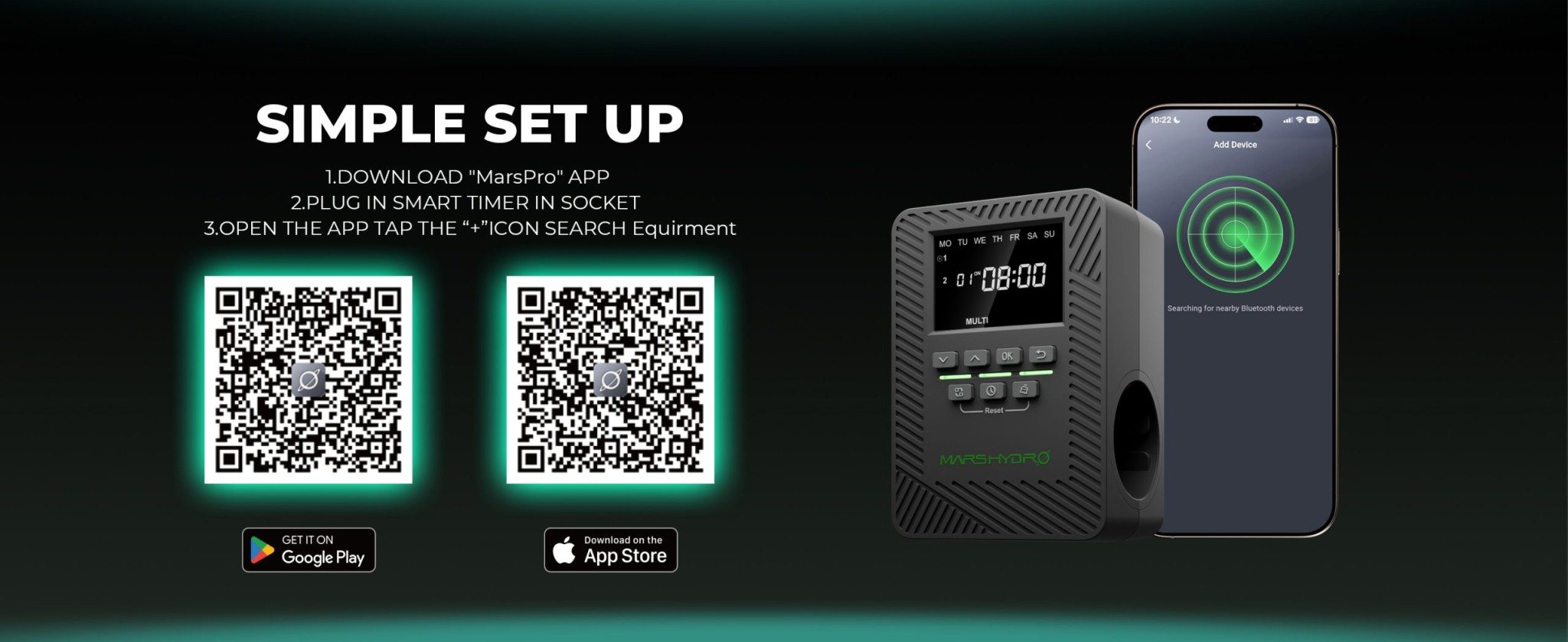 iTime 2-in-1 Smart Timer – Mars Hydro Double prise