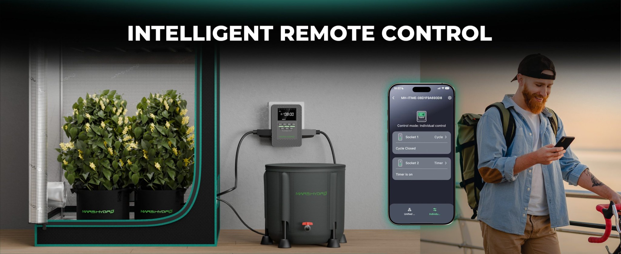 iTime 2-in-1 Smart Timer – Mars Hydro Double prise