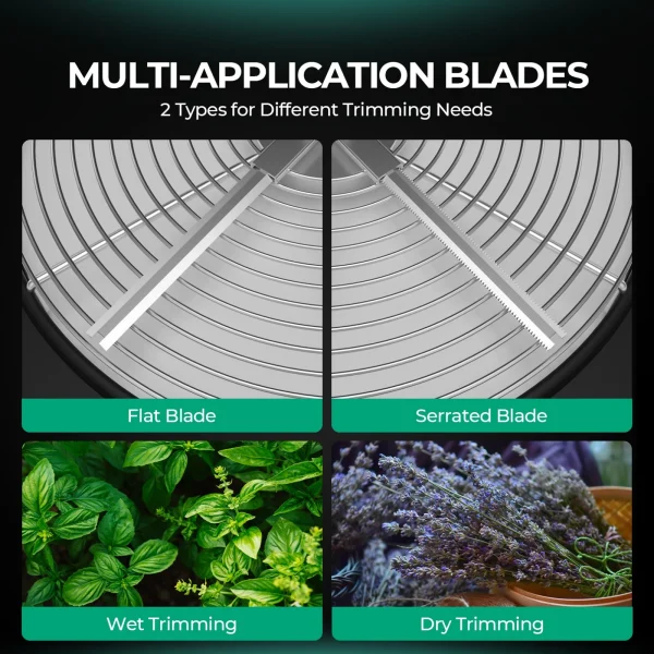 Bud Leaf Bowl Trimmer 13" - Défoliateur manuel Ø33cm à lames rotatives avec dôme transparent Mars Hydro