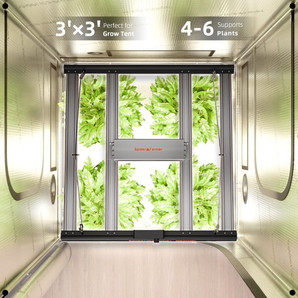Kit Complet Spider Farmer G3000 300W - Tente de Culture 90x90x180cm - LED Spectre complet avec contrôle WiFi et Bluetooth - ventilateur ∅15cm - kit ventilation ∅100mm SPEED Controller SERIES