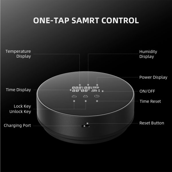 Auto-Cure Smart Jar de 2L Spider Farmer® | Pot de conservation sous vide avec couvercle intelligent pour conservation et affinage | Lot de 4 sachets bidirectionnels à 62% d'humidité