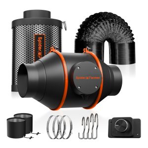 Kit Extracteur d'air / Filtre / (Ø100mm) Contrôleur Manuel Spider Farmer