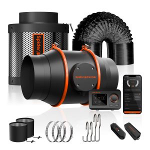 Kit Extracteur d'air / Filtre (Ø150mm) Contrôleur Intelligent GGS Spider Farmer