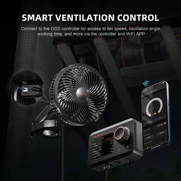 Spider Farmer SF2000 200W Complete Kit - Grow Tent 120x60x180cm - Samsung 301H EVO Full Spectrum LED - ∅15cm fan - ∅100mm ventilation kit GGS Controller SERIES