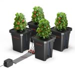 Système hydroponique DWC 4 sceaux de 7 gallons (≃ 26L) Spider Farmer avec kit goutte à goutte supérieur pour Culture en eau profonde