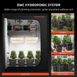Système hydroponique DWC 4 sceaux de 7 gallons (≃ 26L) Spider Farmer avec kit goutte à goutte supérieur pour Culture en eau profonde