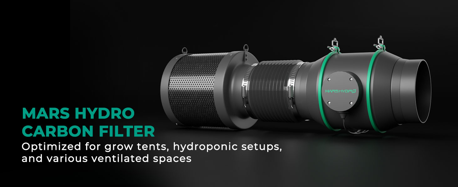 Kit Extracteur d'air / Filtre (Ø150mm) Contrôleur Thermostatique Mars Hydro