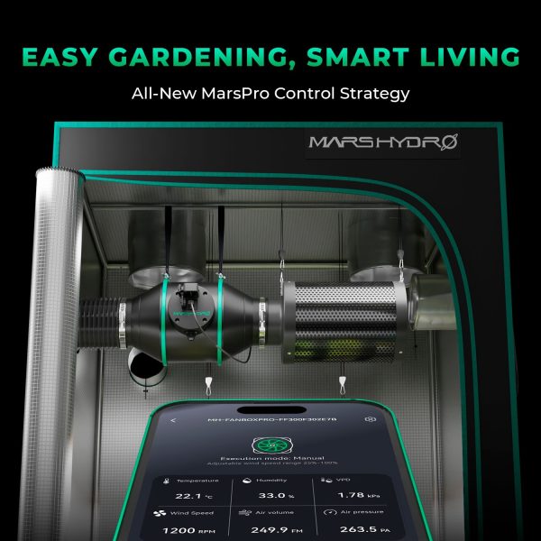 Kit Extracteur d'air iFresh / Filtre (Ø100mm) Contrôleur Intelligent Mars Hydro