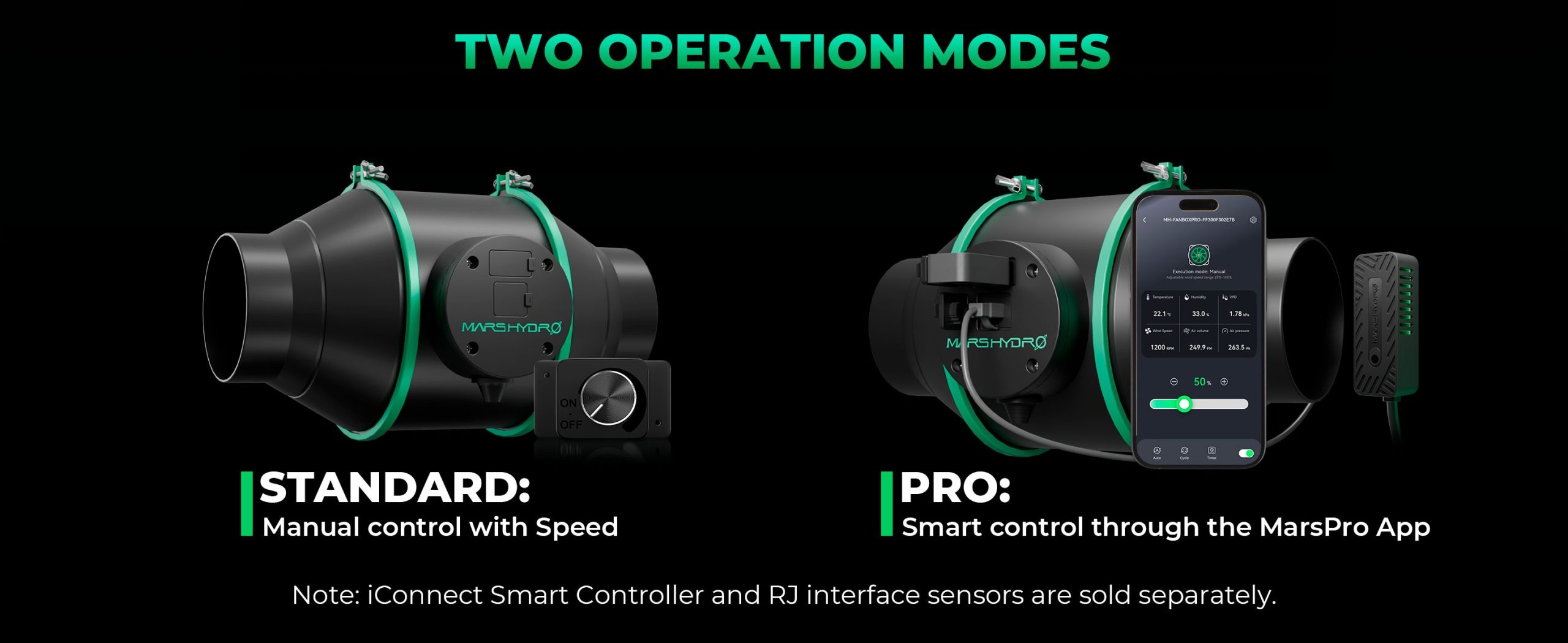 Kit Extracteur d'air iFresh / Filtre Contrôleur Intelligent Mars Hydro