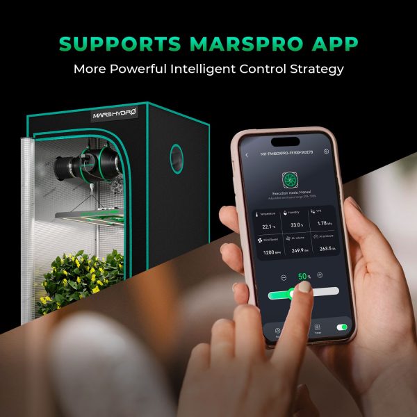 Kit Extracteur d'air iFresh / Filtre (Ø150mm) Contrôleur Intelligent Mars Hydro