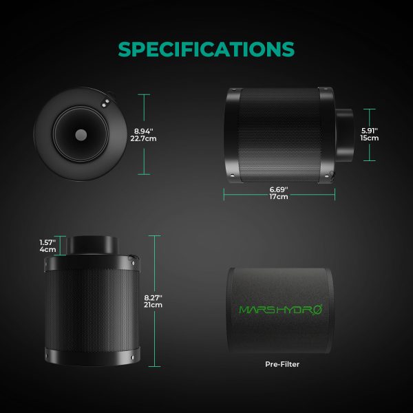 Filtre à charbon rechargeable Mars Hydro