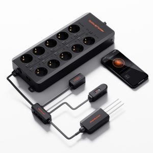 GGS AC10 Spider Farmer - Multiprise avec 10 connexions pour le contrôle climatique dans la tente de culture – avec mesure de la température