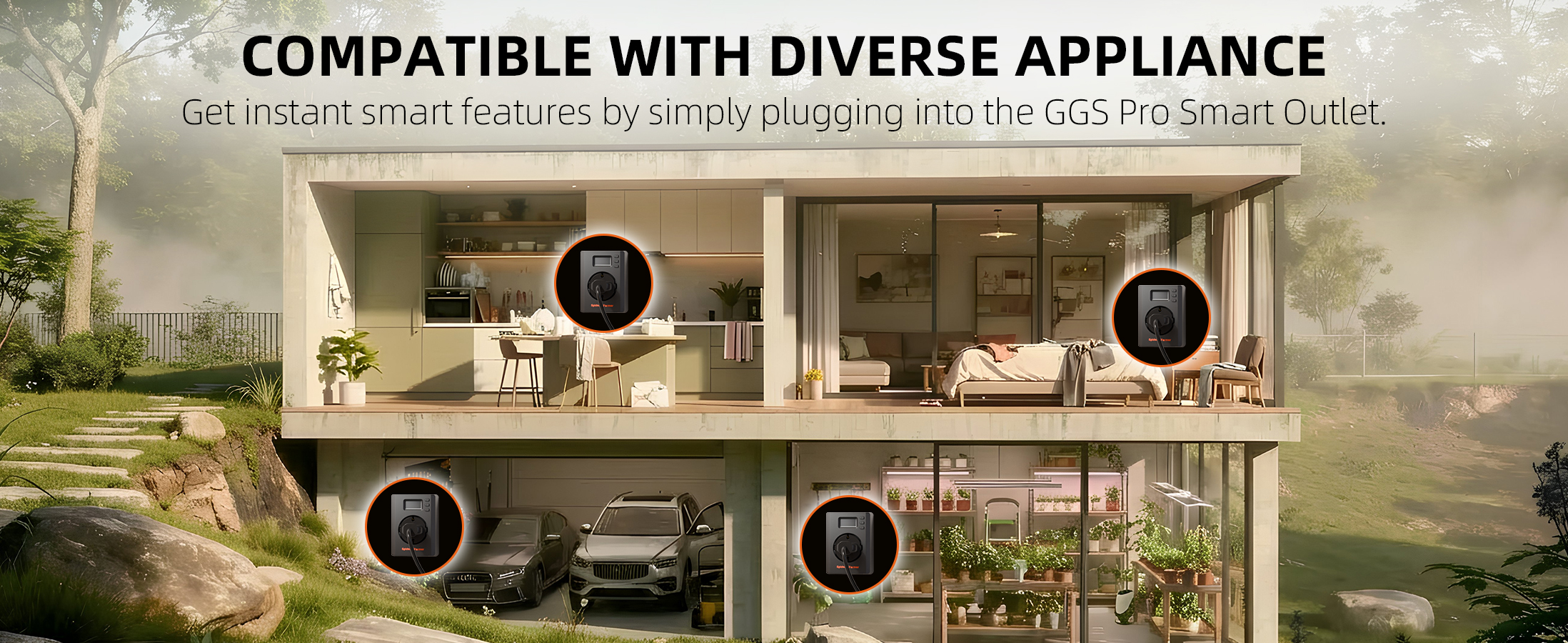 S-Station Spider Farmer - Prise intelligente Wi-Fi et Bluetooth 3680W 16A pour la culture en intérieur
