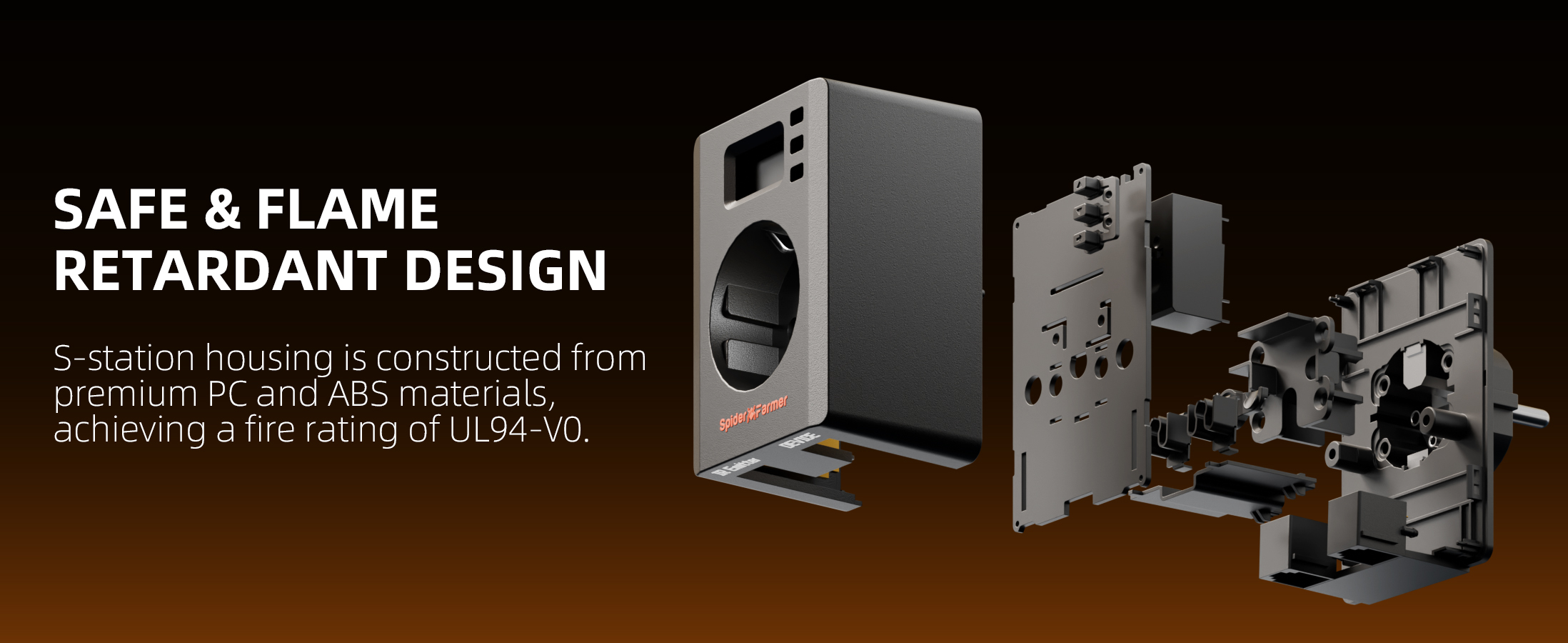 S-Station Spider Farmer - Prise intelligente Wi-Fi et Bluetooth 3680W 16A pour la culture en intérieur
