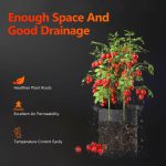 Lot de 5 sacs de culture en tissu de 20L – pots de plantes respirants et réutilisables Spider Farmer