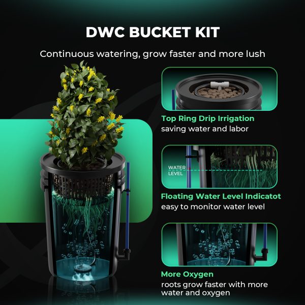 Kit Complet DWC 2 sceaux 5gallons (±19L) Mars Hydro