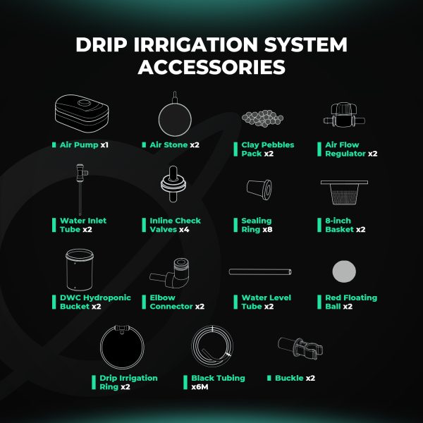Kit Complet DWC 2 sceaux 5gallons (±19L) Mars Hydro