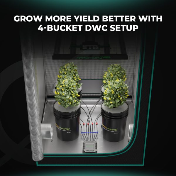 Kit Complet DWC 4 sceaux 5gallons (±19L) Mars Hydro