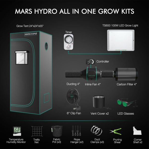 Kit Complet TS600 - 60x60cm Mars Hydro