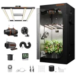 Kit Complet Spider Farmer G3000 300W - Tente de Culture 90x90x180cm - LED Spectre complet avec contrôle WiFi et Bluetooth - ventilateur ∅15cm - kit ventilation ∅100mm SPEED Controller SERIES