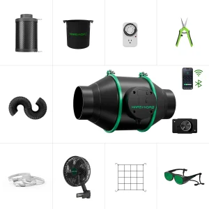 Kit Extracteur d'air iFresh / Filtre / accessoires (Ø100mm) Contrôleur Intelligent Mars Hydro