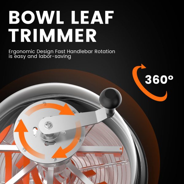 Bud Leaf Bowl Trimmer 16" - Défoliateur manuel Ø40cm à lames rotatives avec dôme transparent Spider Farmer