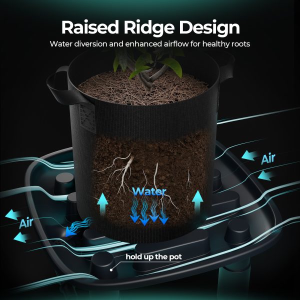 Pack de 3 Plateaux de drainage - Auto-Drainage System - Pompe à eau - Sacs de culture - Pour tentes de culture, jardin, 3 plantes - Mars Hydro