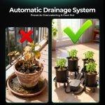 Pack de 3 Plateaux de drainage - Auto-Drainage System - Pompe à eau - Sacs de culture - Pour tentes de culture, jardin, 3 plantes - Mars Hydro