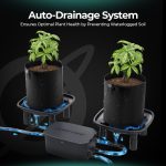 Pack de 4 Plateaux de drainage - Auto-Drainage System - Pompe à eau - Sacs de culture - Pour tentes de culture, jardin, 4 plantes - Mars Hydro