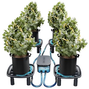 Pack de 4 Plateaux de drainage - Auto-Drainage System - Pompe à eau - Sacs de culture - Pour tentes de culture, jardin, 4 plantes - Mars Hydro