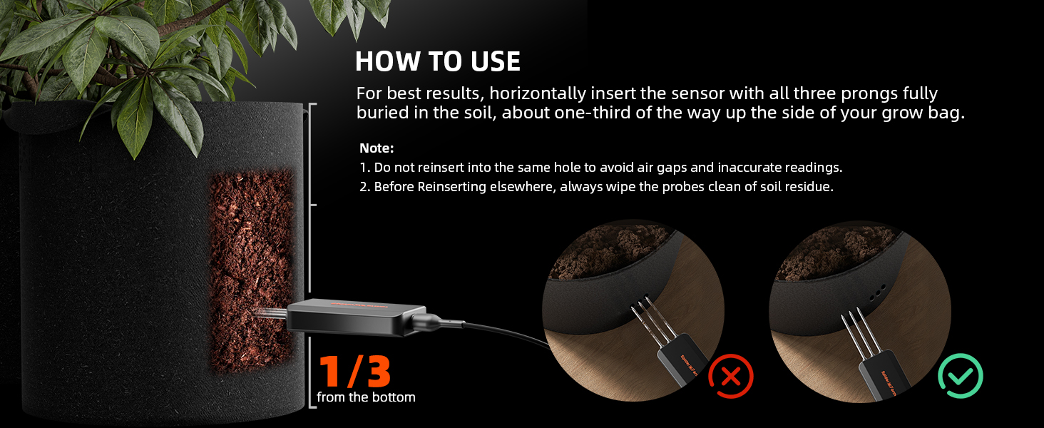 GGS Smart 3-en-1 Soil Sensor Pro Spider Farmer - Contrôle précis de l'irrigation goutte à goutte