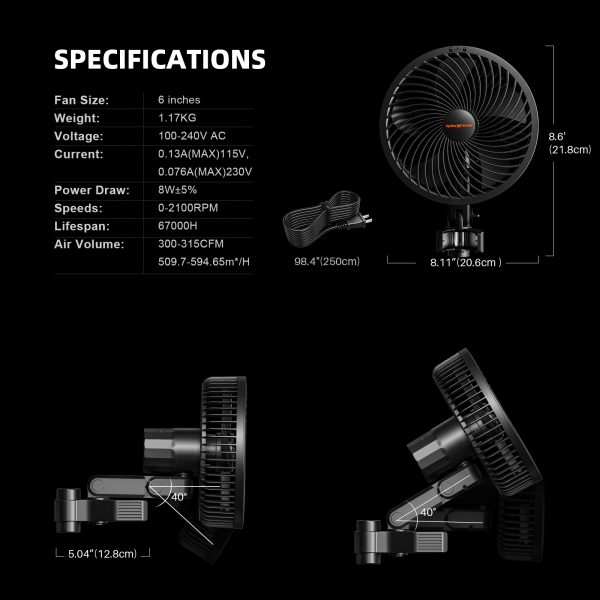 Ventilateur à Pince Ø15cm Spider Farmer