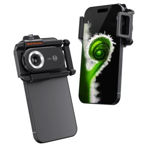 Loupe microscope grossissement X200 pour trichomes Spider Farmer – Objectif pour smartphone avec LED et UV
