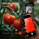 Loupe microscope grossissement X200 pour trichomes Spider Farmer – Objectif pour smartphone avec LED et UV
