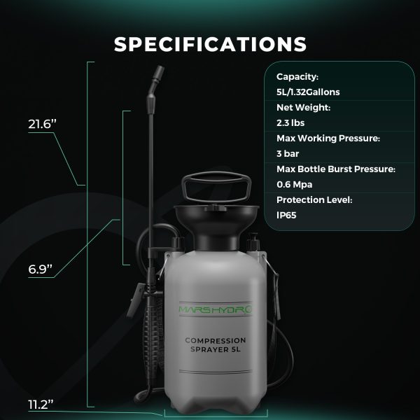 Pulvérisateur à pression 5L Mars Hydro