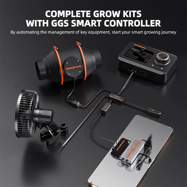 Spider Farmer SF2000 200W Complete Kit - Grow Tent 120x60x180cm - Samsung 301H EVO Full Spectrum LED - ∅15cm fan - ∅100mm ventilation kit GGS Controller SERIES