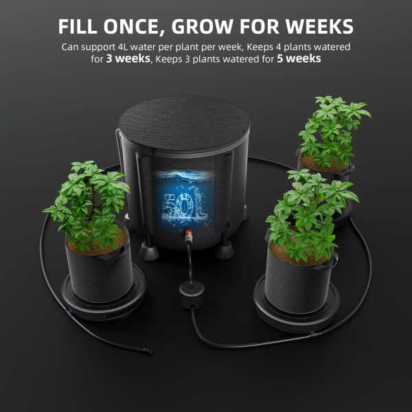 Lot de 3 kits de système d'arrosage automatique silencieux alimentés par gravité Spider Farmer – sans pompe