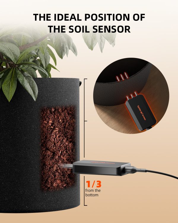 GGS Smart 3-en-1 Soil Sensor Pro Spider Farmer - Contrôle précis de l'irrigation goutte à goutte
