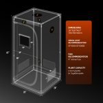 Kit Complet Spider Farmer SF1000 100W - Tente de Culture 70x70x160cm - LED Samsung 301H EVO Spectre complet - ventilateur ∅15cm - kit ventilation ∅100mm GGS Controller SERIES