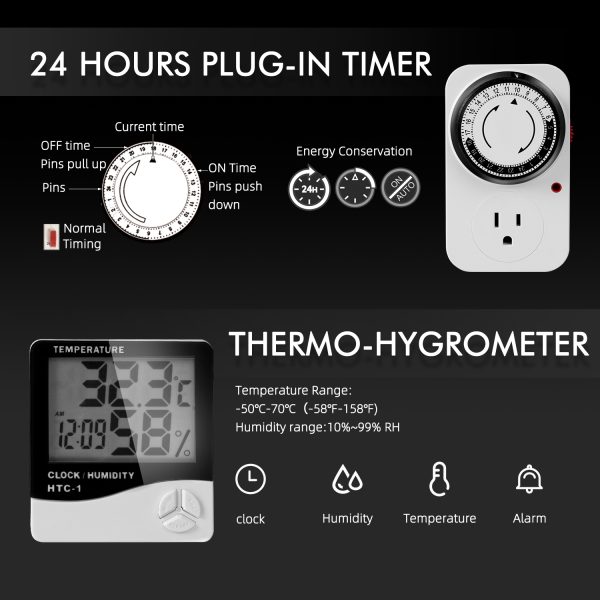 Kit Complet Spider Farmer SF2000 200W - Tente de Culture 120x60x180cm - LED Samsung 301H EVO Spectre complet - ventilateur ∅15cm - kit ventilation ∅100mm SPEED Controller SERIES