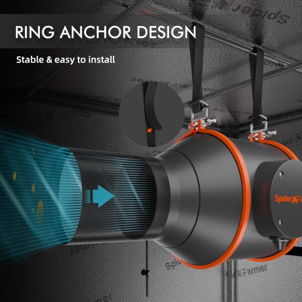 Kit Complet Spider Farmer SF2000 200W - Tente de Culture 120x60x180cm - LED Samsung 301H EVO Spectre complet - ventilateur ∅15cm - kit ventilation ∅100mm SPEED Controller SERIES