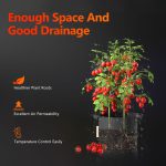 Lot de 5 sacs de culture en tissu de 40L – pots de plantes respirants et réutilisables Spider Farmer
