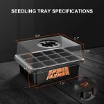 Lot de 4 plateaux de démarrage de graines avec dôme – kit de germination pour semis, herbes, légumes et champignons