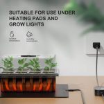 Lot de 4 plateaux de démarrage de graines avec dôme – kit de germination pour semis, herbes, légumes et champignons