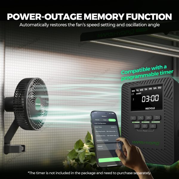 Ventilateur à Pince Ø15cm Mars Hydro