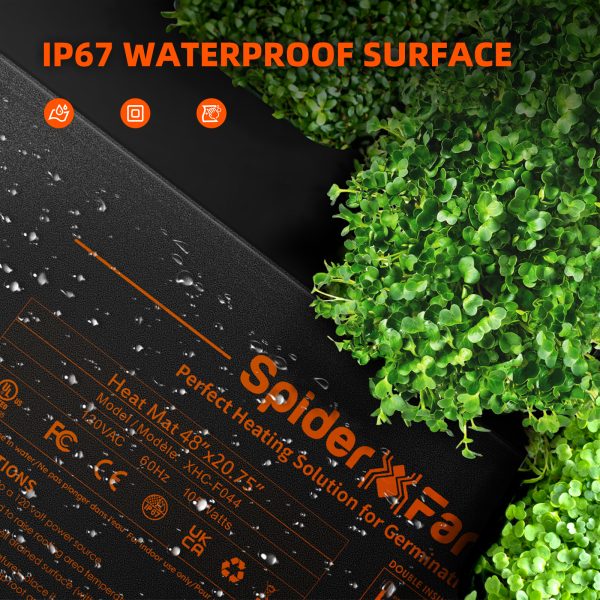 Tapis chauffant pour semis Spider Farmer avec contrôleur, tapis chauffant hydroponique pour germination, jardinage intérieur, serre
