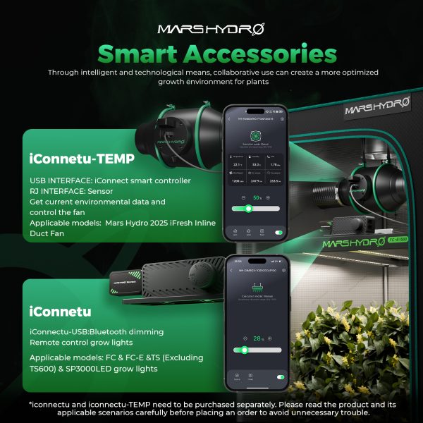 iConnectU Mars Hydro - Contrôleur intelligent pour LED - MarsPro App
