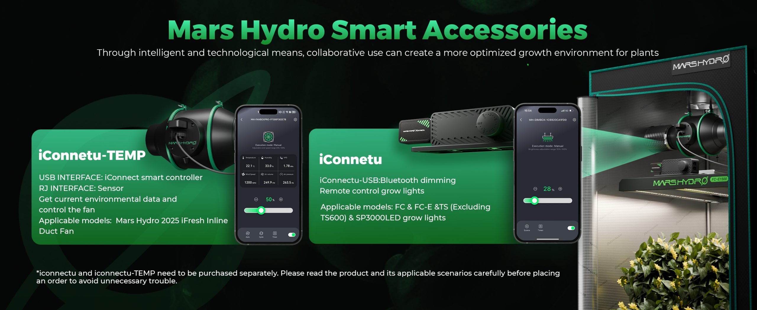 iConnectU Mars Hydro - Contrôleur intelligent pour LED - MarsPro App