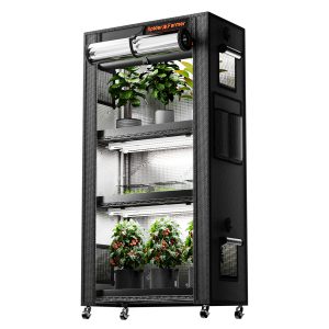 Étagère de culture 4 niveaux 70x35x150cm Spider Farmer - éclairage horticole LED 108W - Tente 1680D - Idéal pour germination et bouturage