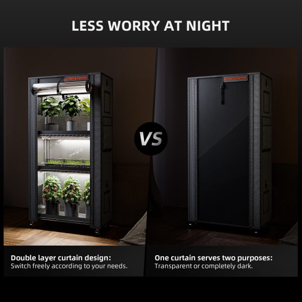 Étagère de culture 4 niveaux 70x35x150cm Spider Farmer - éclairage horticole LED 108W - Tente 1680D - Idéal pour germination et bouturage
